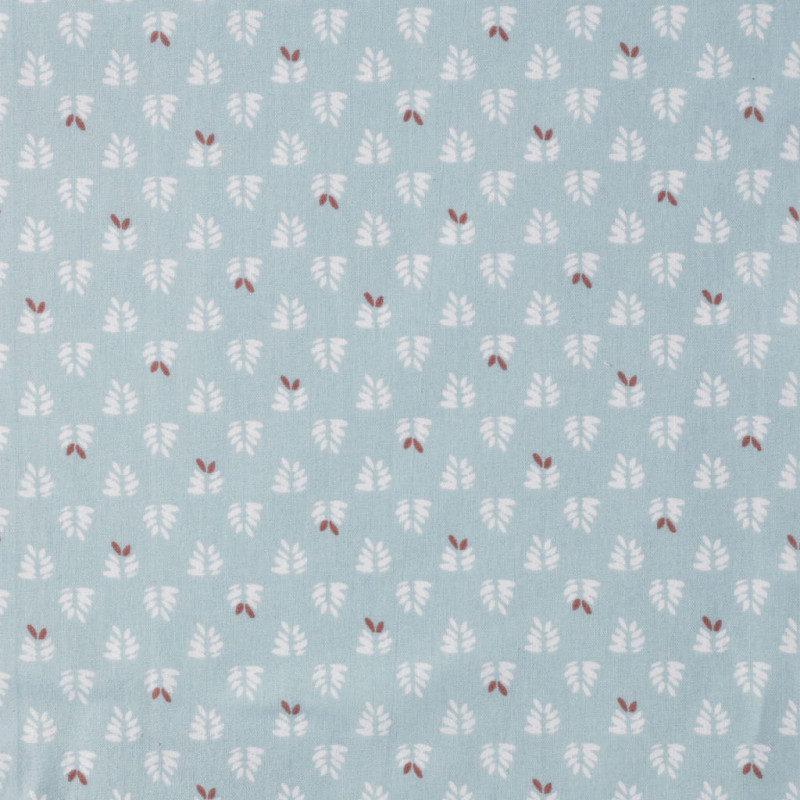 Printed Cotton LORIO Celadon / Rust